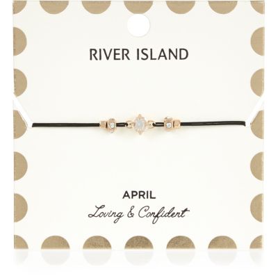 White April birthstone bracelet